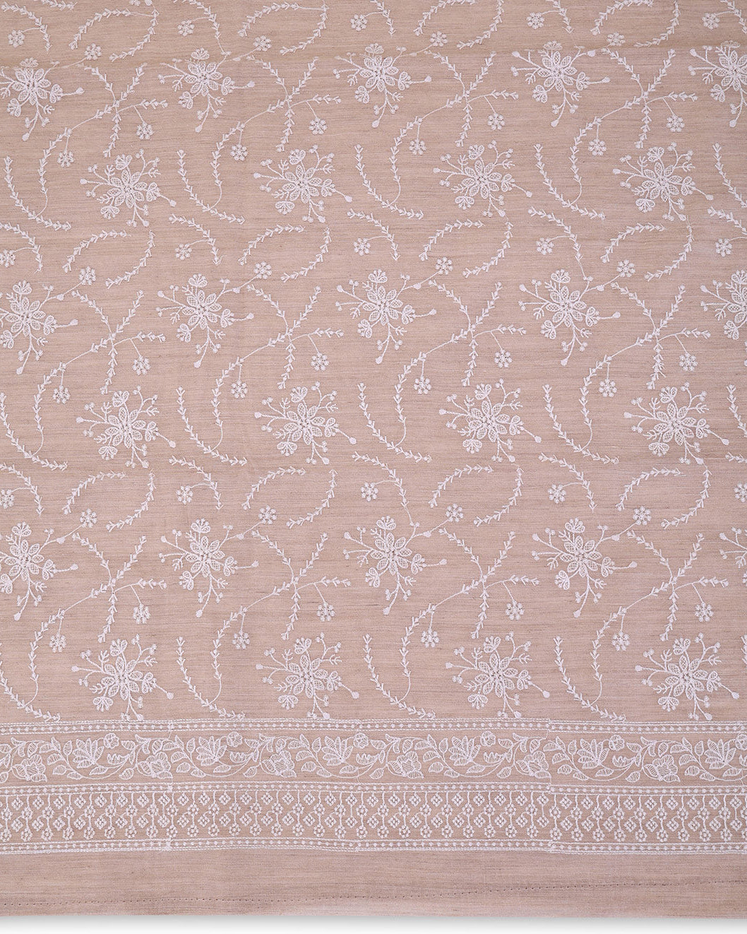 Tussar Munga Tussar Suit with Thread Embroidery & Dupatta Set