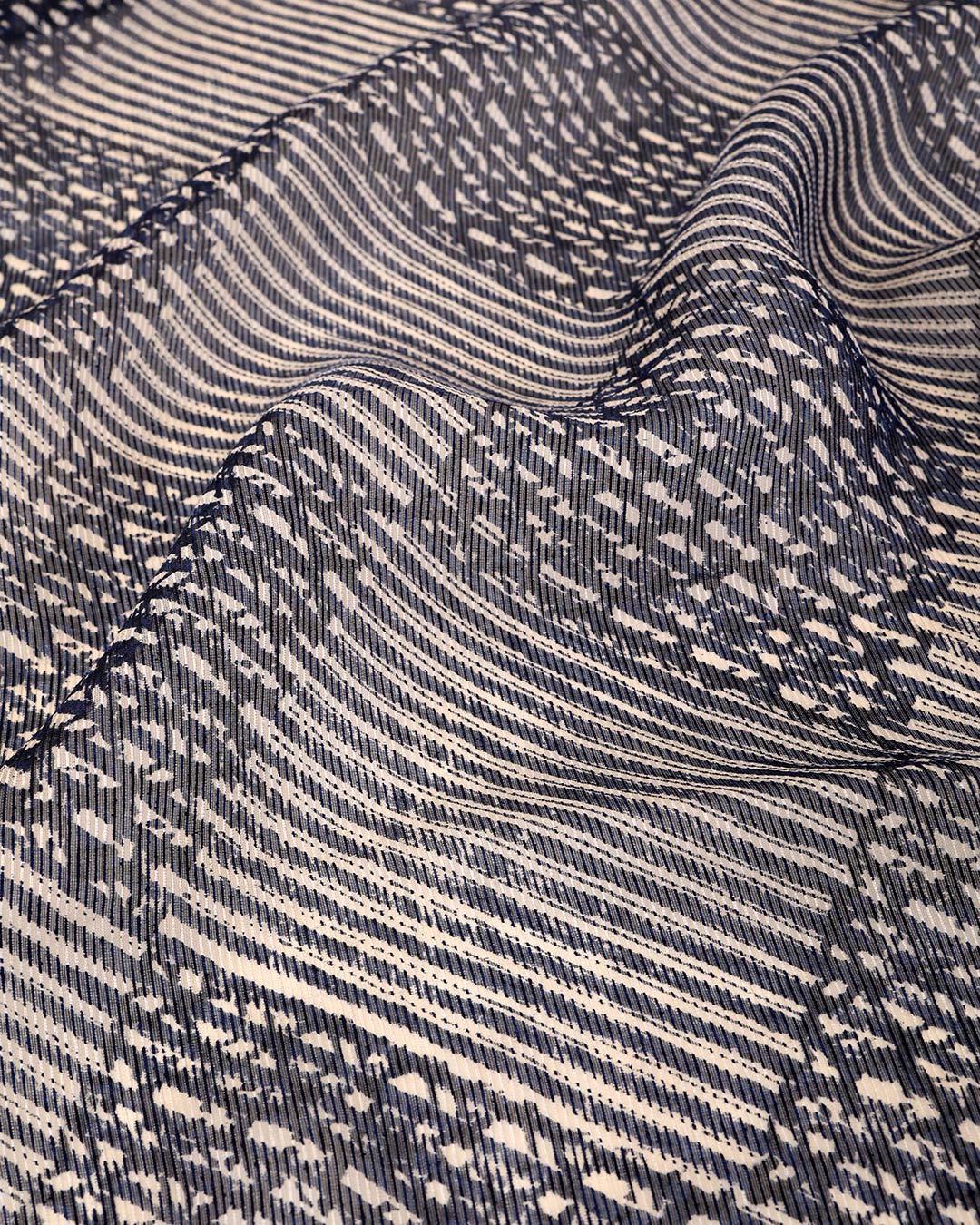 Noil Organza Abstract Printed Fabric