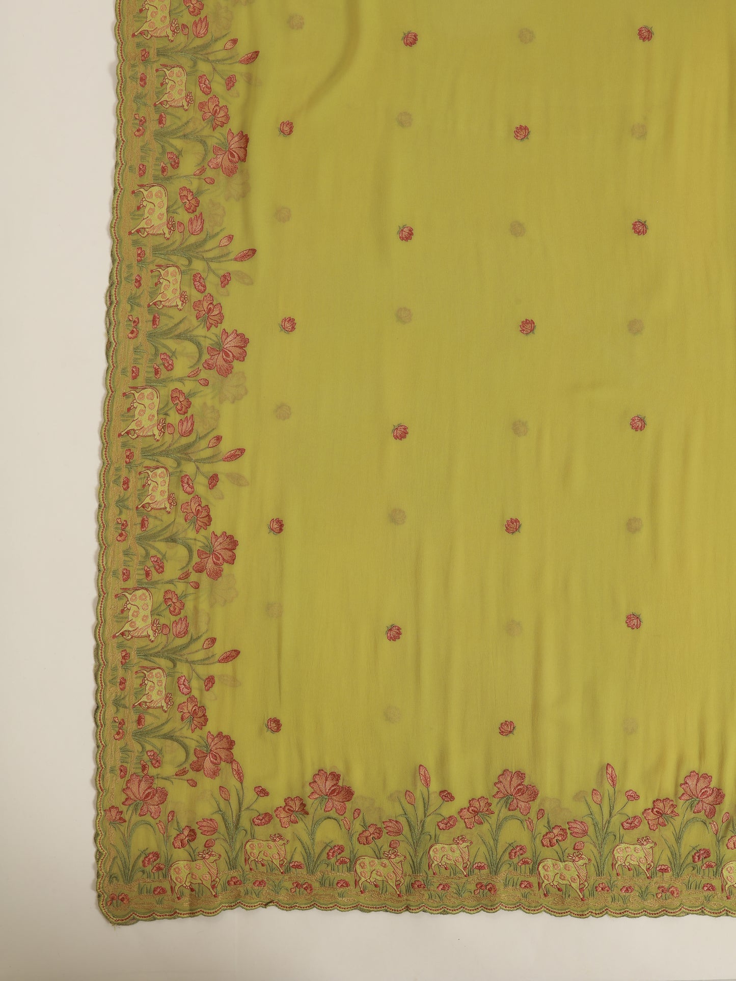 Semi Georgette Kashmiri Work Dupatta