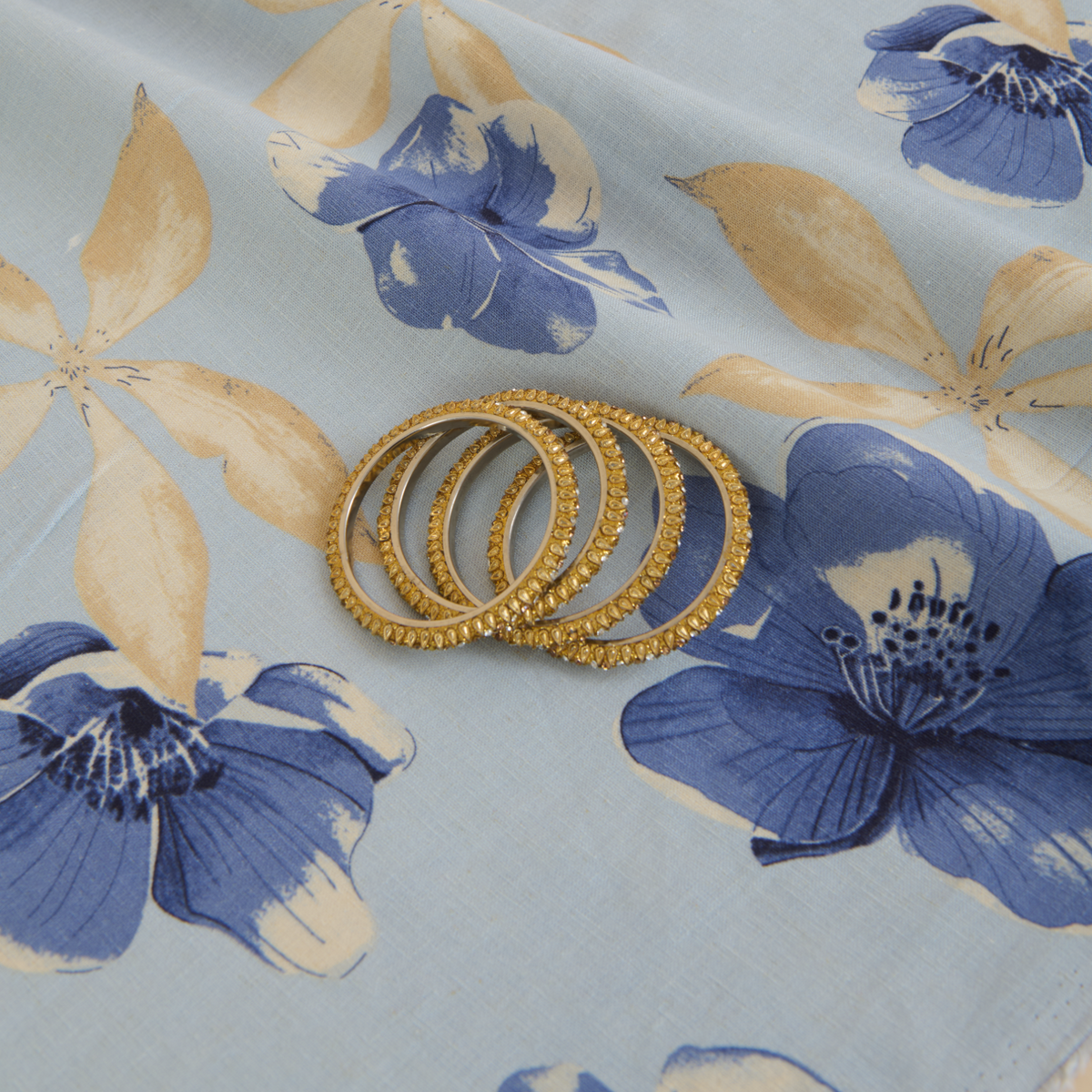 Powder Blue Khin Khwab Brocade Woven Fabric – 36 Inch Width