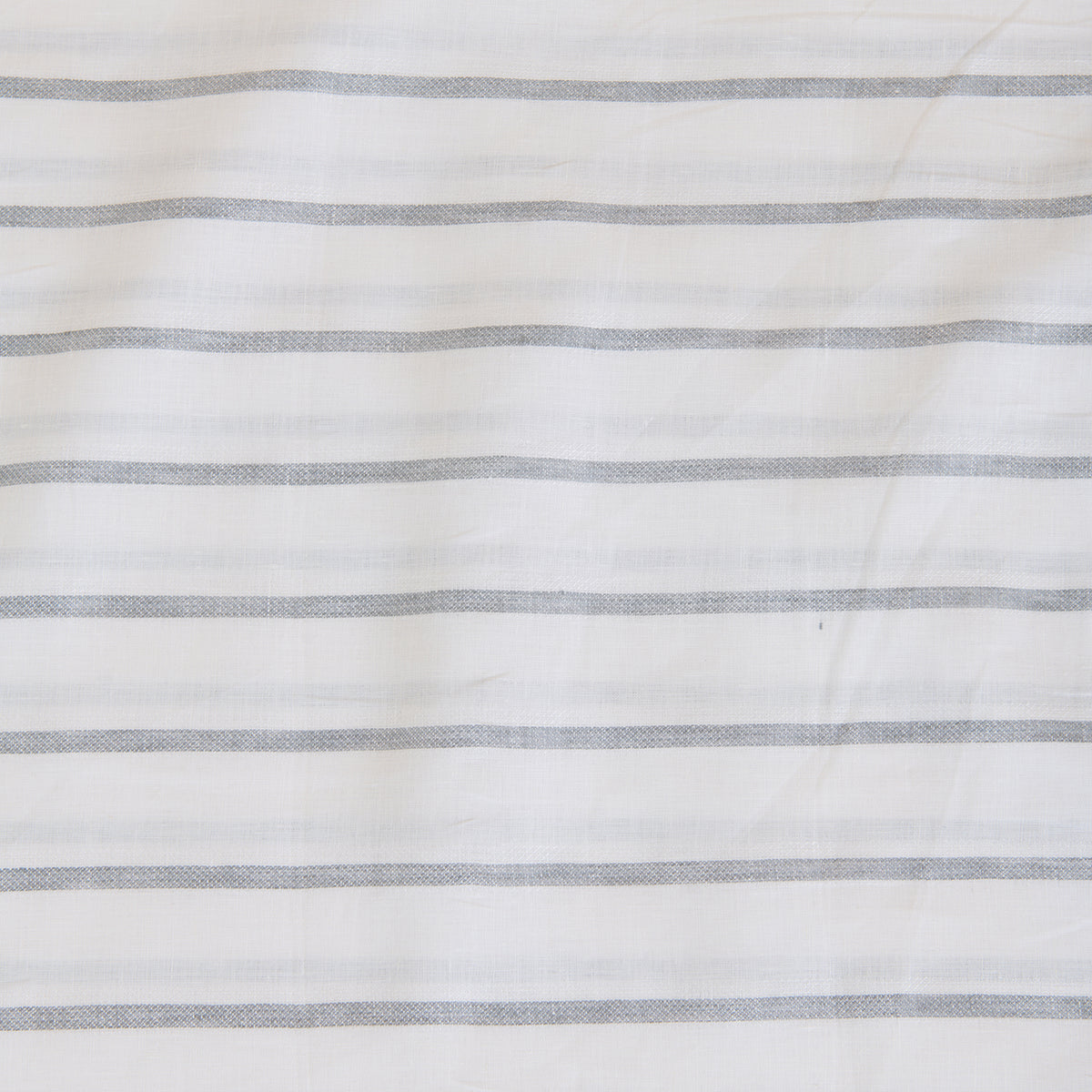 White Grey 60 Lea Linen Melbourne Stripes Fabric