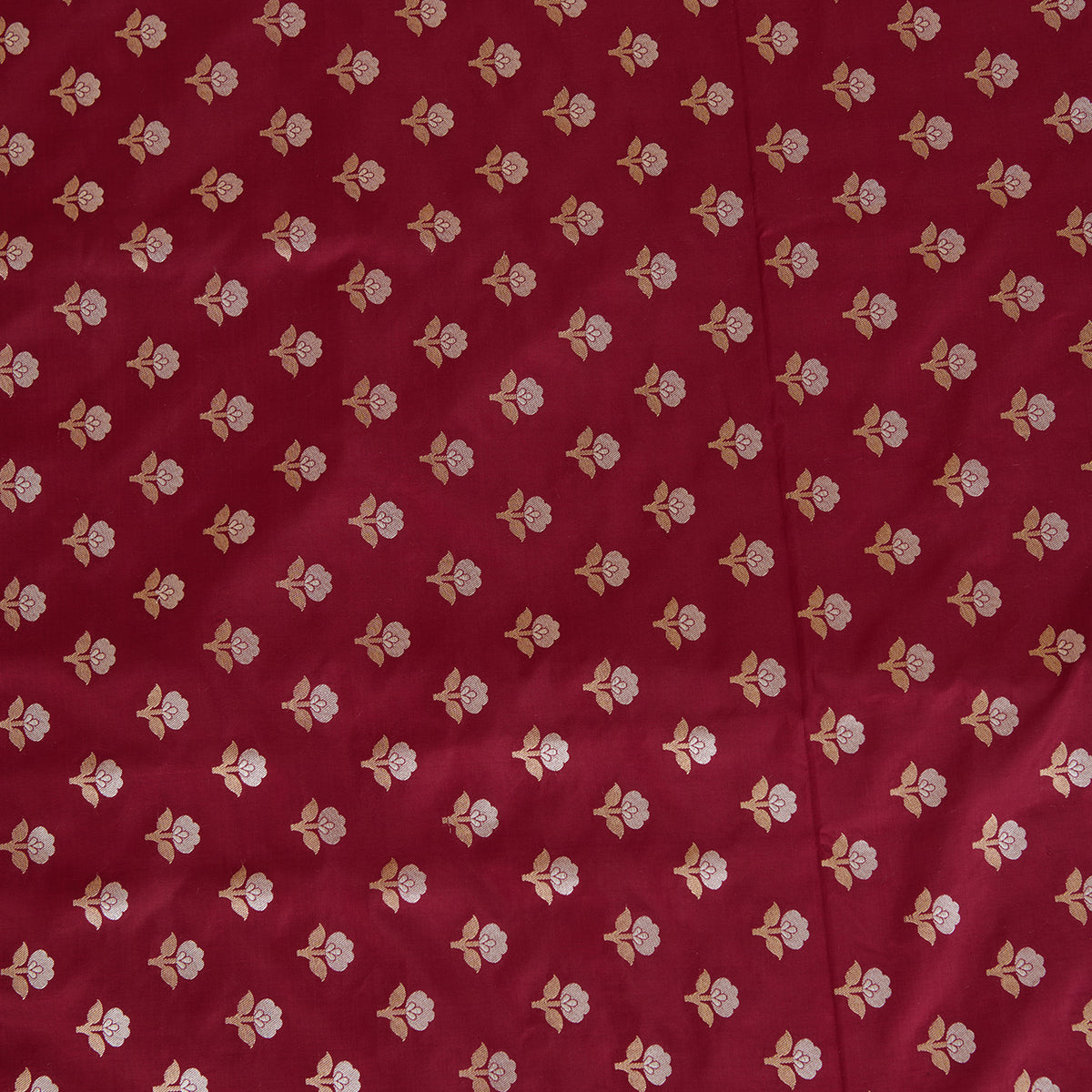 Maroon Brocade G/S Woven Butti Fabric