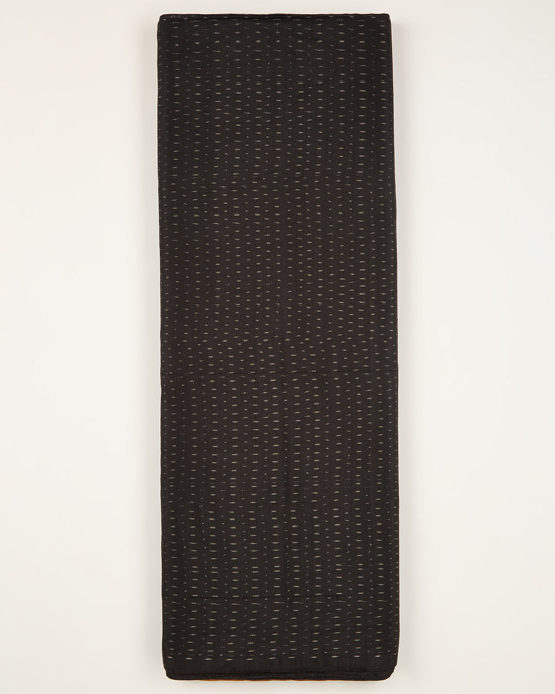 Black Cotton Silk Ikat Fabric