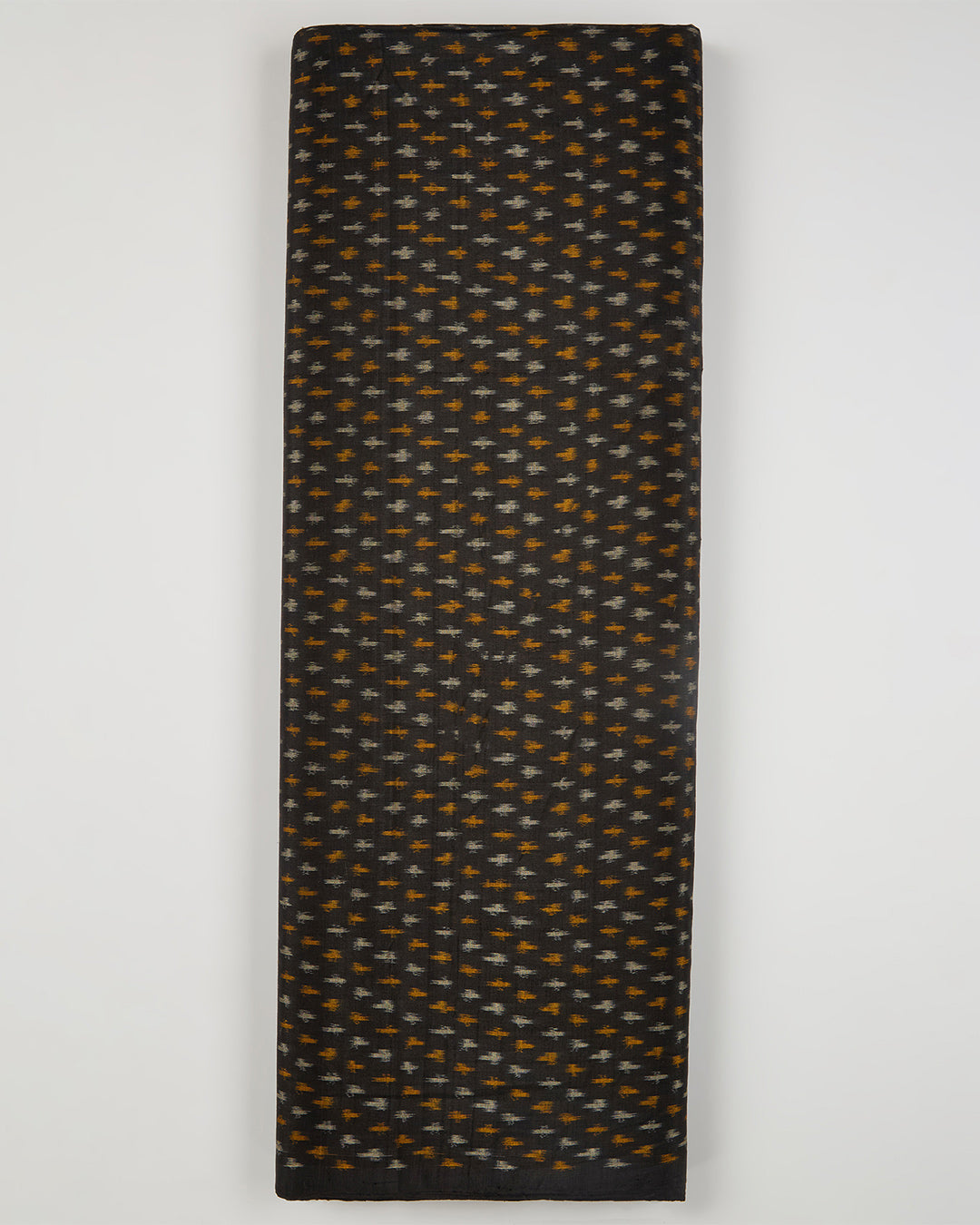 Black Shade Cotton Silk Ikat Fabric