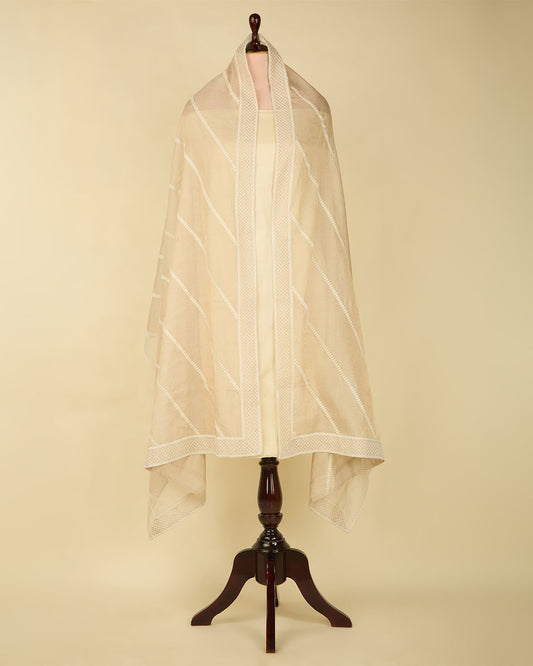 Natural Cotton Ikat Handloom Woven Fabric - Ikat Handloom