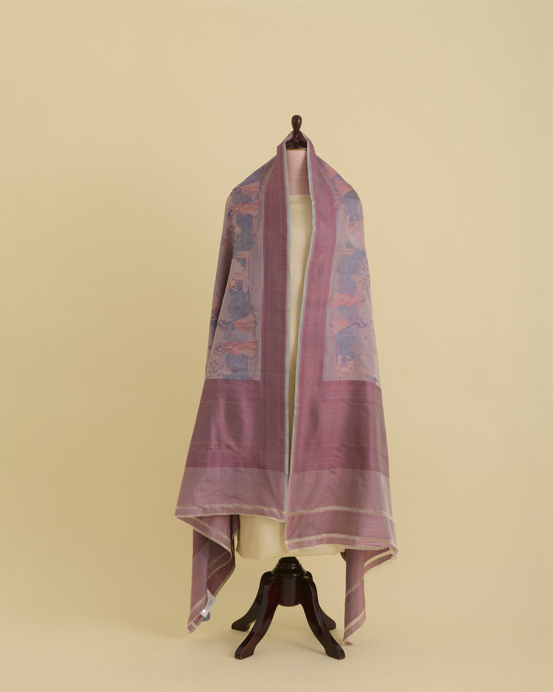 Onion Pink Chanderi Shimmer Tanchoi Dupatta