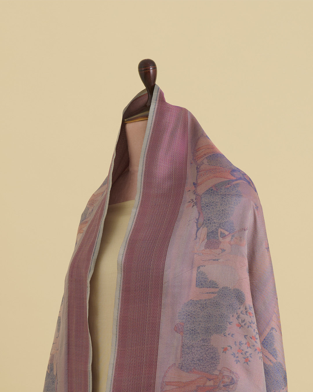 Onion Pink Chanderi Shimmer Tanchoi Dupatta