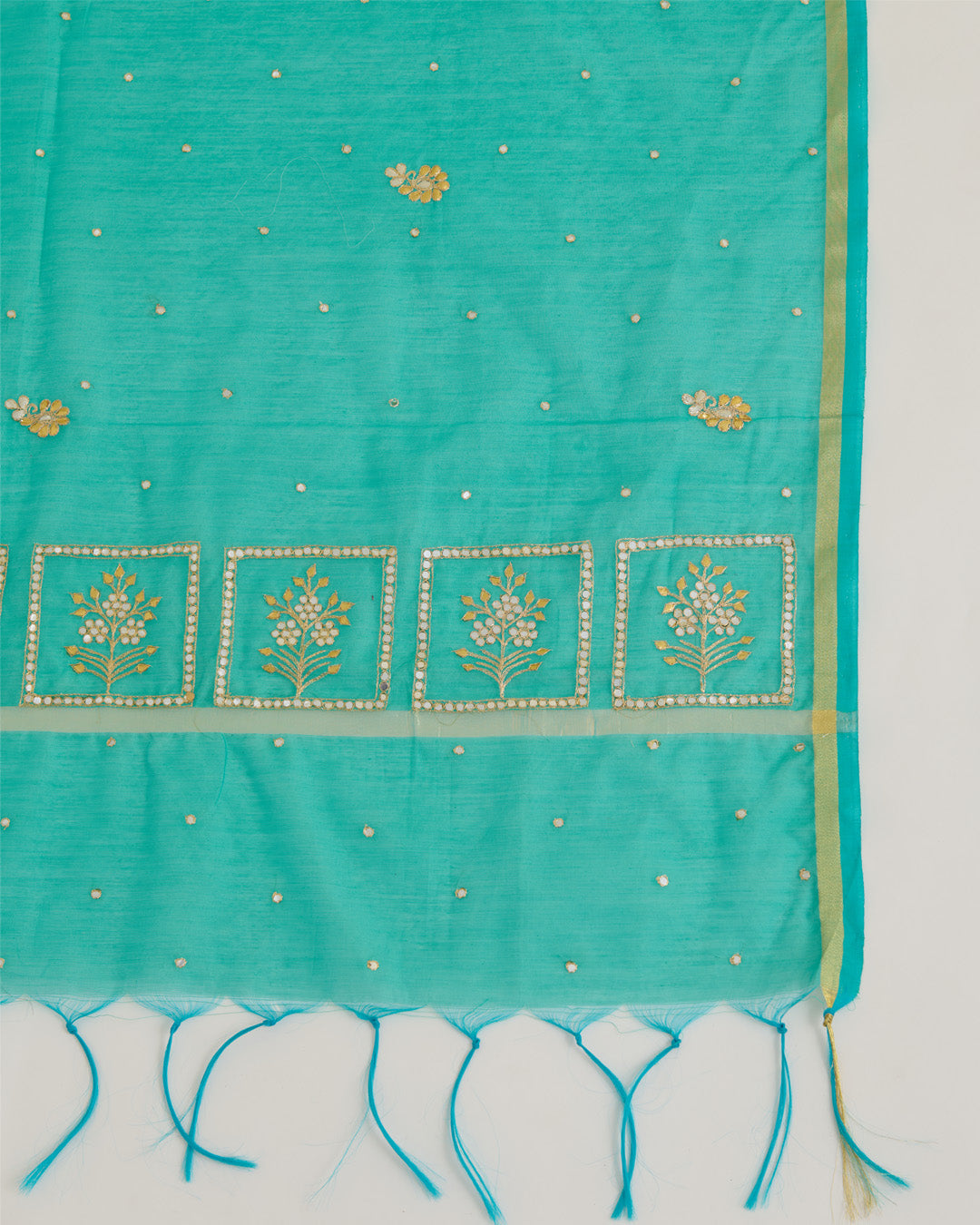 Rama Chanderi Gota Work Dupatta