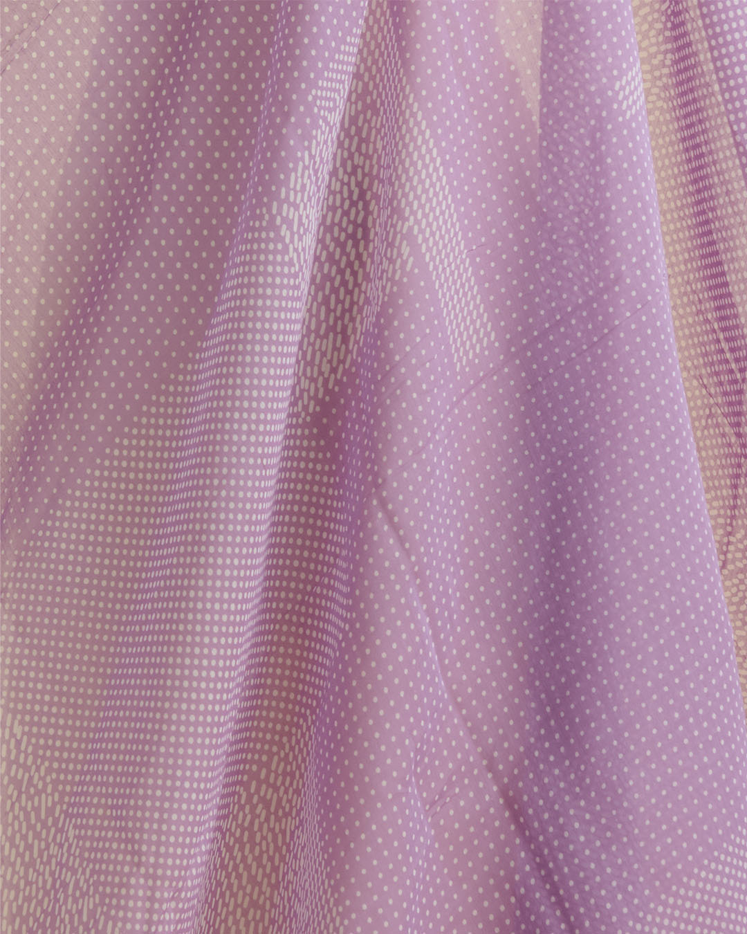 Creme & Lilac Fine Chanderi Rai Buti Printed Fabric