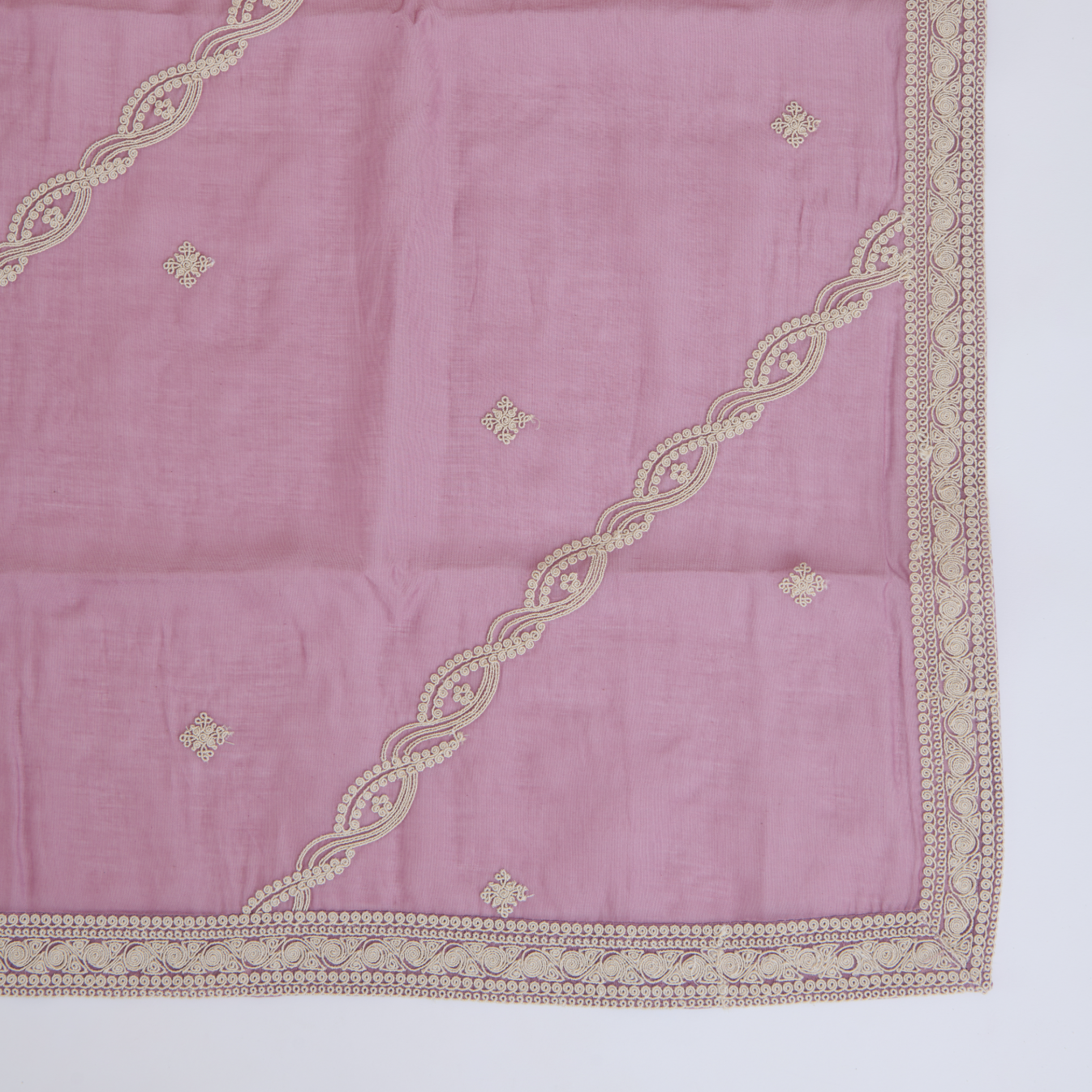 Dusty Mauve Fine Chanderi Resham Dori Embroidered Suit