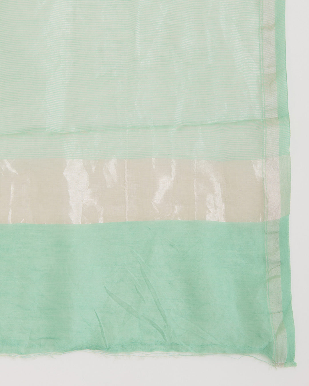Green Mal Chanderi Appliqué Embroidered Suit Set