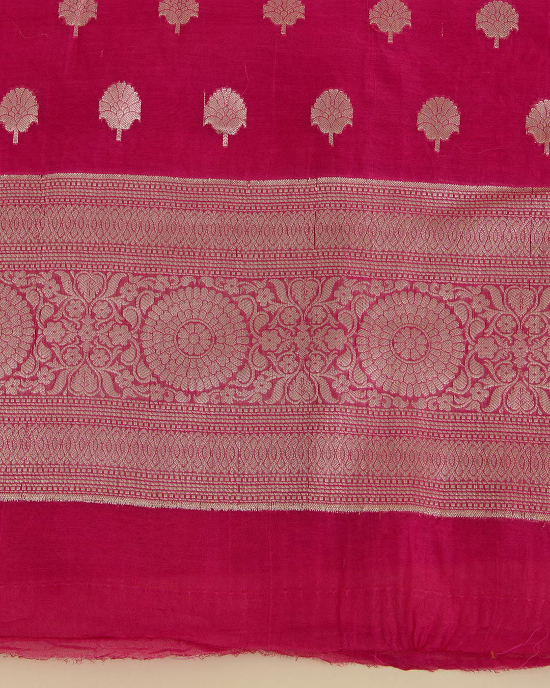 Pink Mal Chanderi Woven Motif & Butti Suit Set