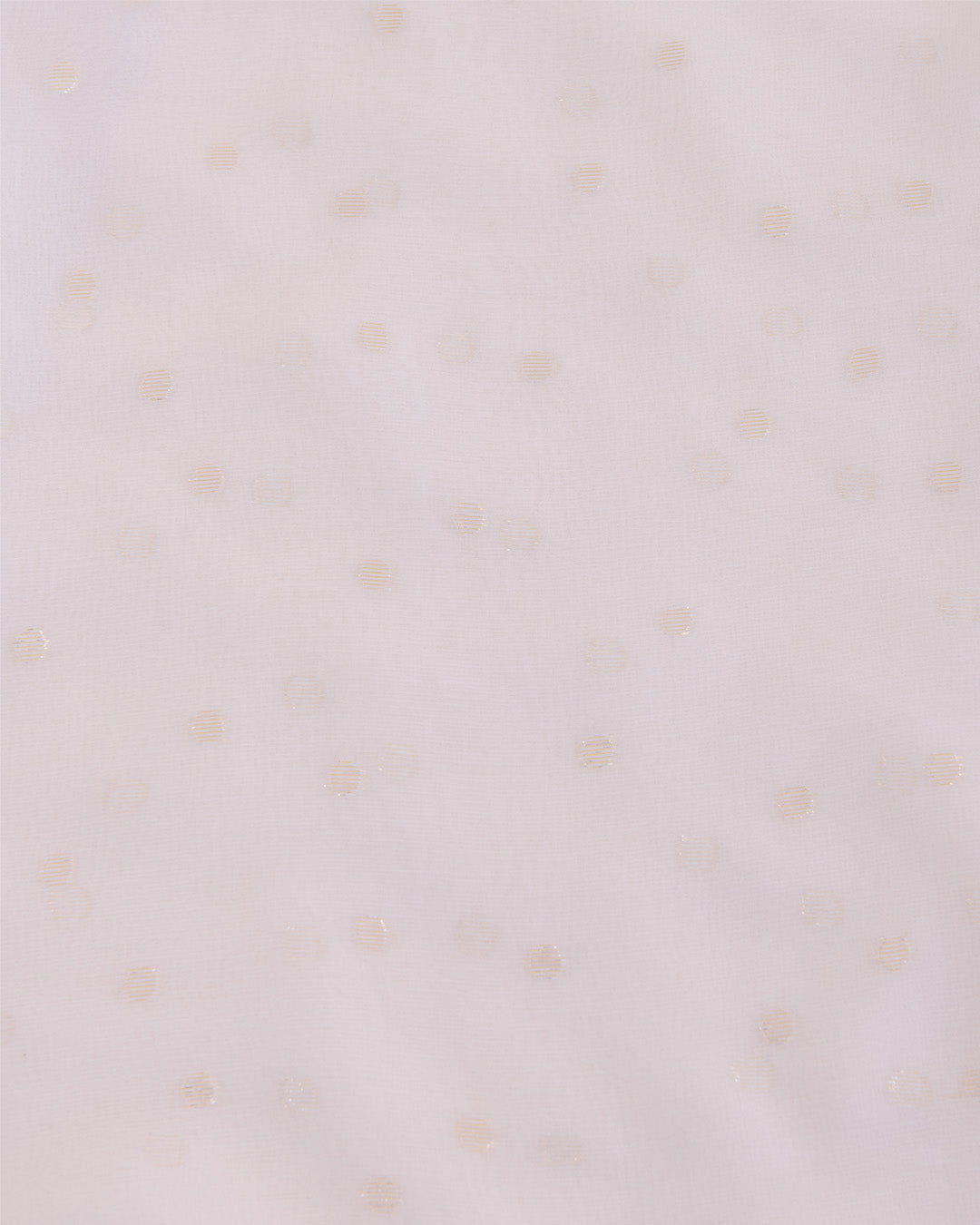 White Georgette Gold Lurex Buti Fabric
