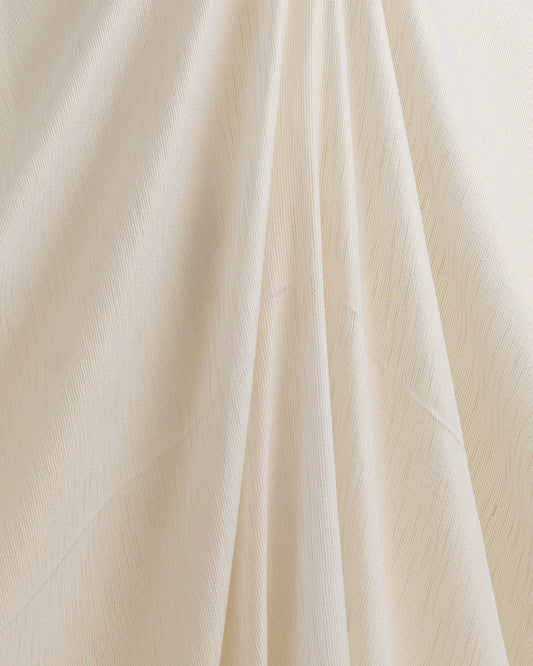 White Georgette Gold Foil Fabric