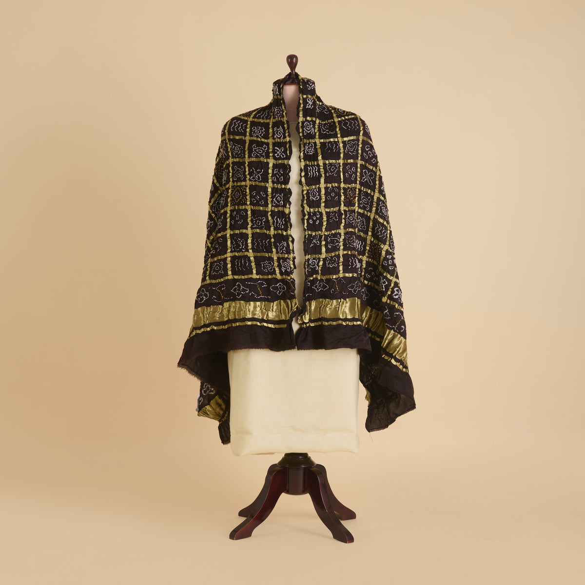 Brown Gajji Silk Bandhej Gharchola Dupatta