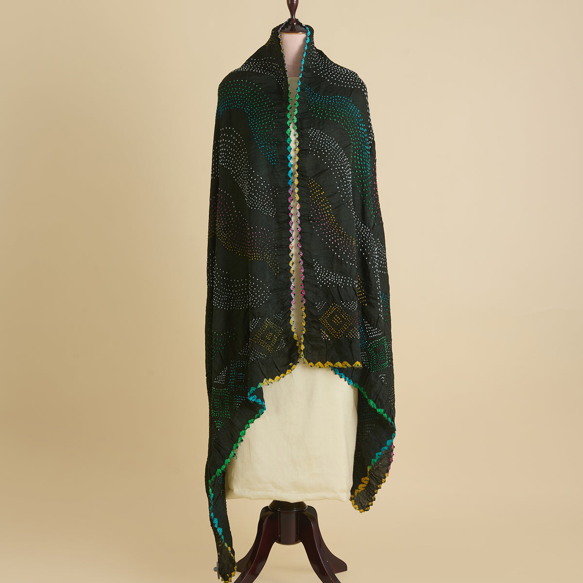 Green Georgette Bandhej Dupatta