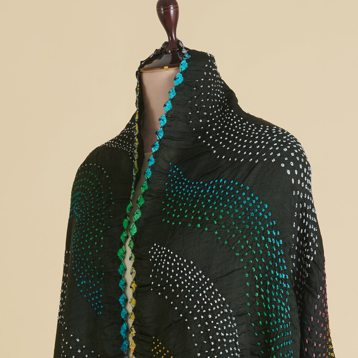 Green Georgette Bandhej Dupatta