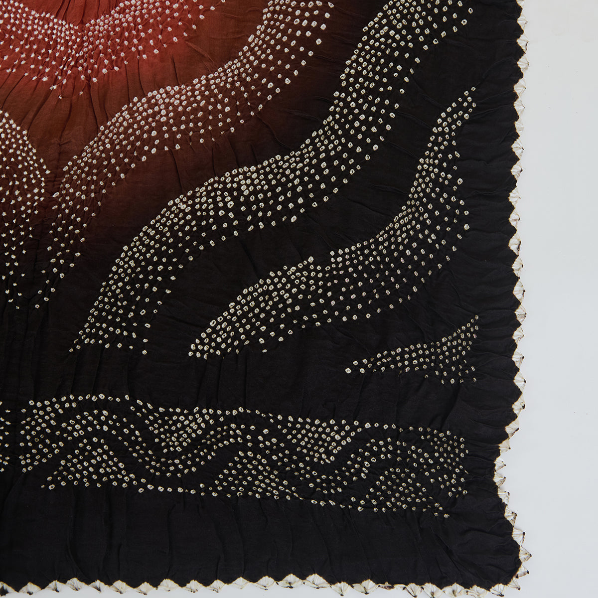 Brown Rust Gajji Silk Bandhej Dupatta