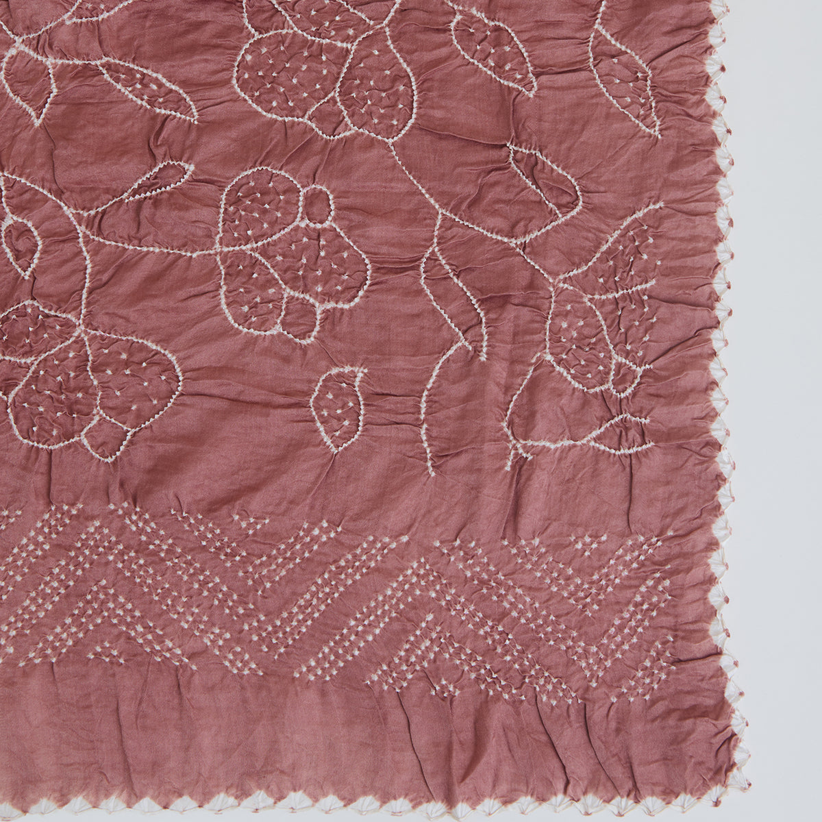 Dusty Pink Gajji Silk Bandhej Dupatta