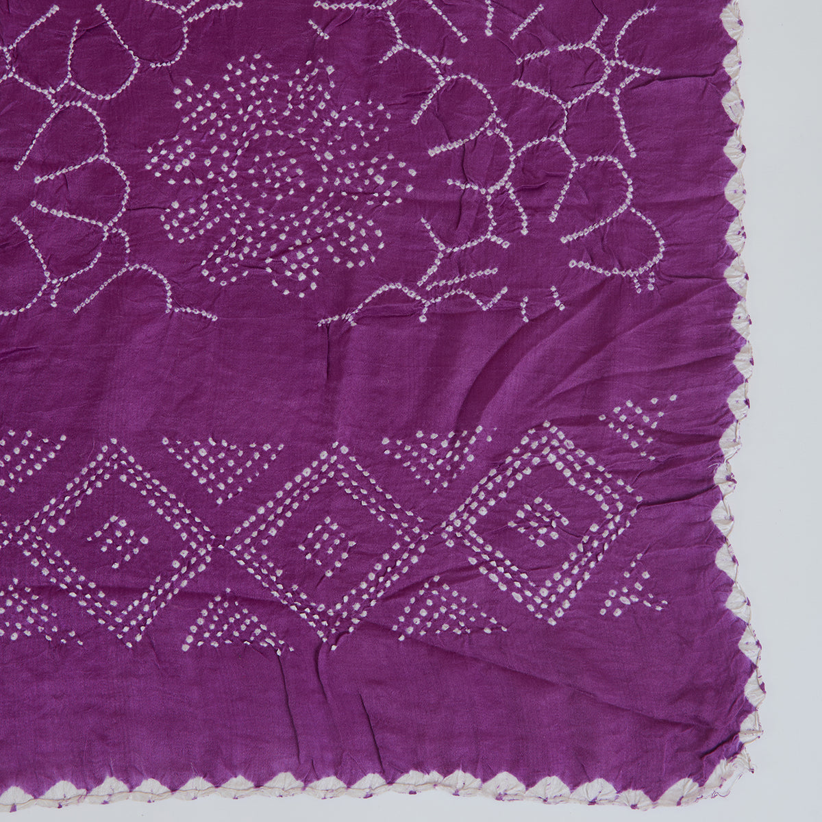 Purple Gajji Silk Bandhej Dupatta