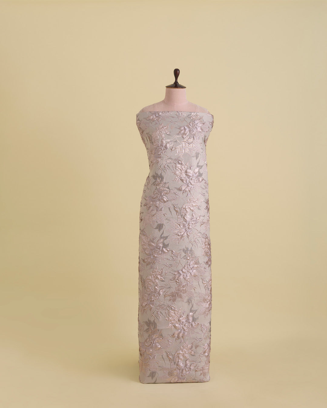 Pink Imported Organza Jacquard Jaal Lurex Fabric