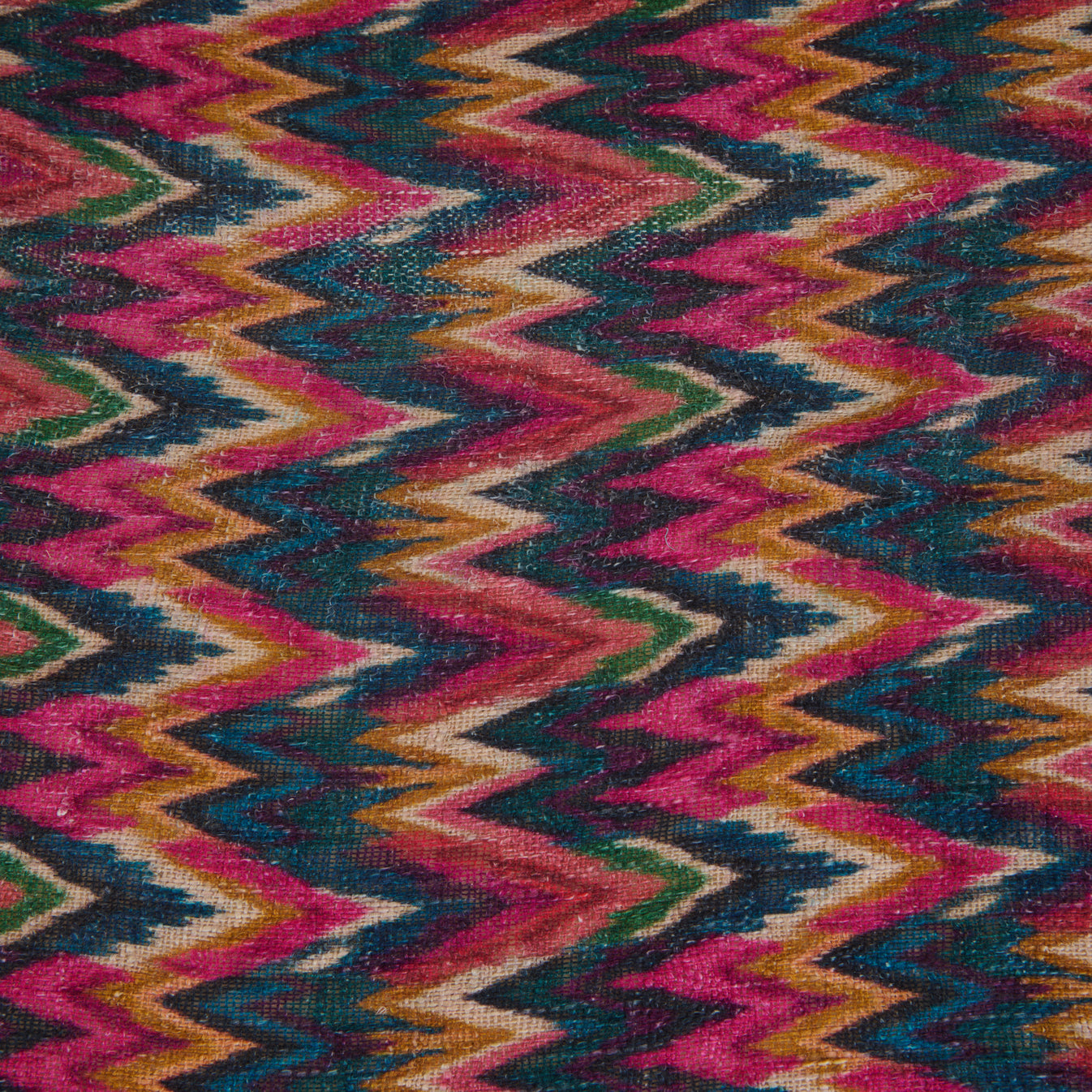 Multicolour Jute Digital Abstract Printed Fabric