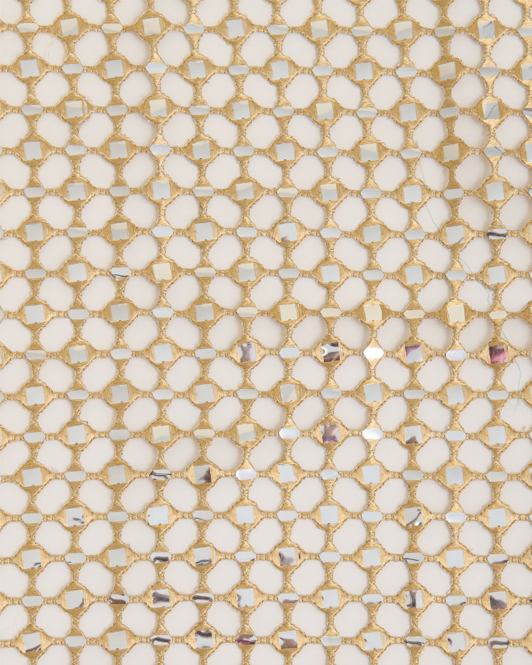 Gold Kasab Aabla Cut-Work Embroidery Fabric