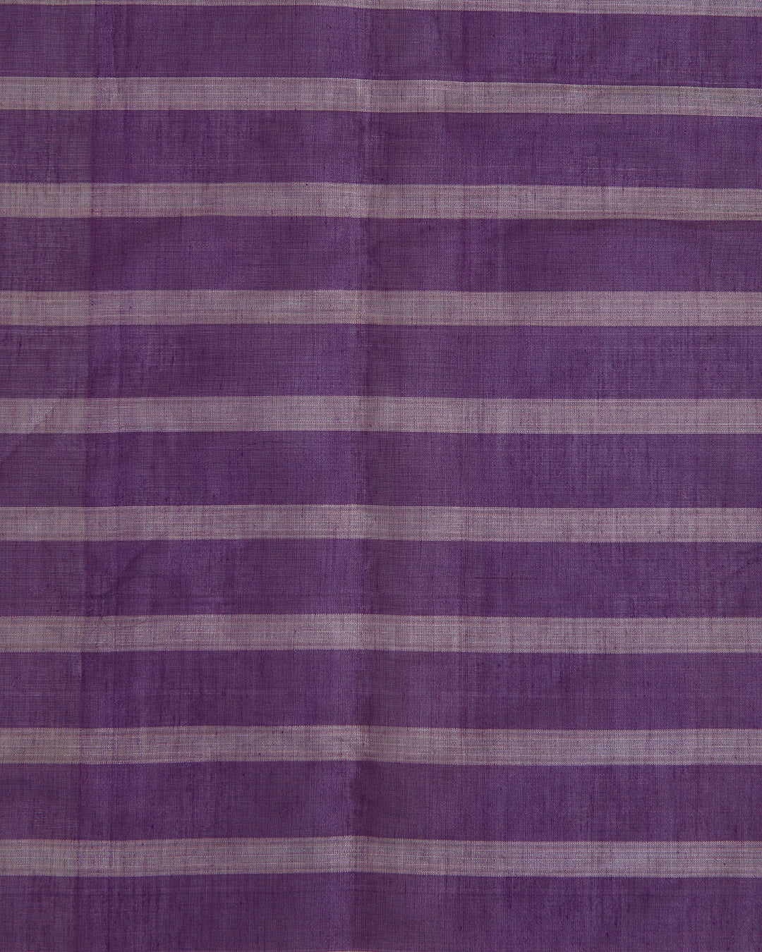 Tissue Kora Silk Handloom Fabric with Silver Stripes Purple