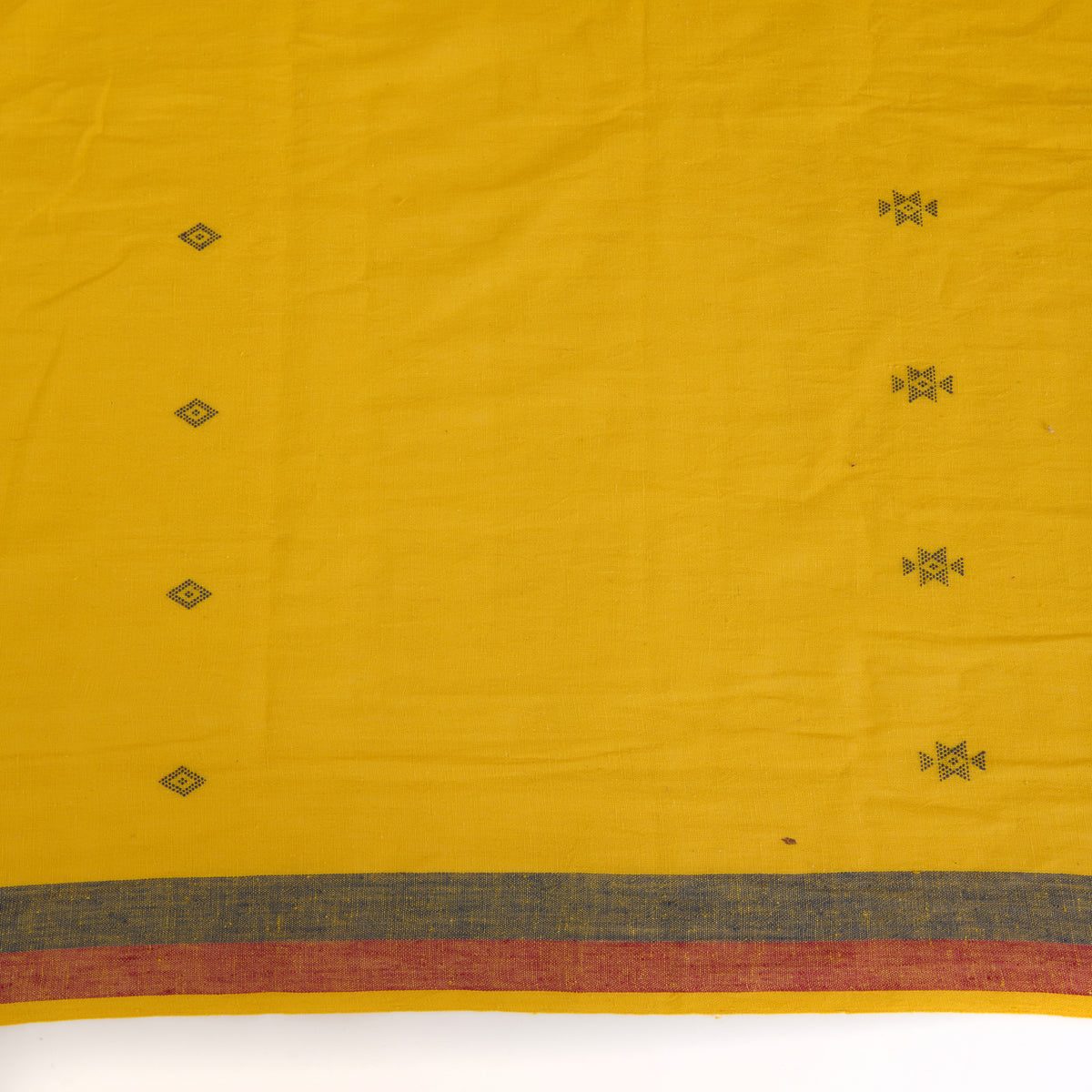 Yellow Kala Cotton Hand Woven Dupatta