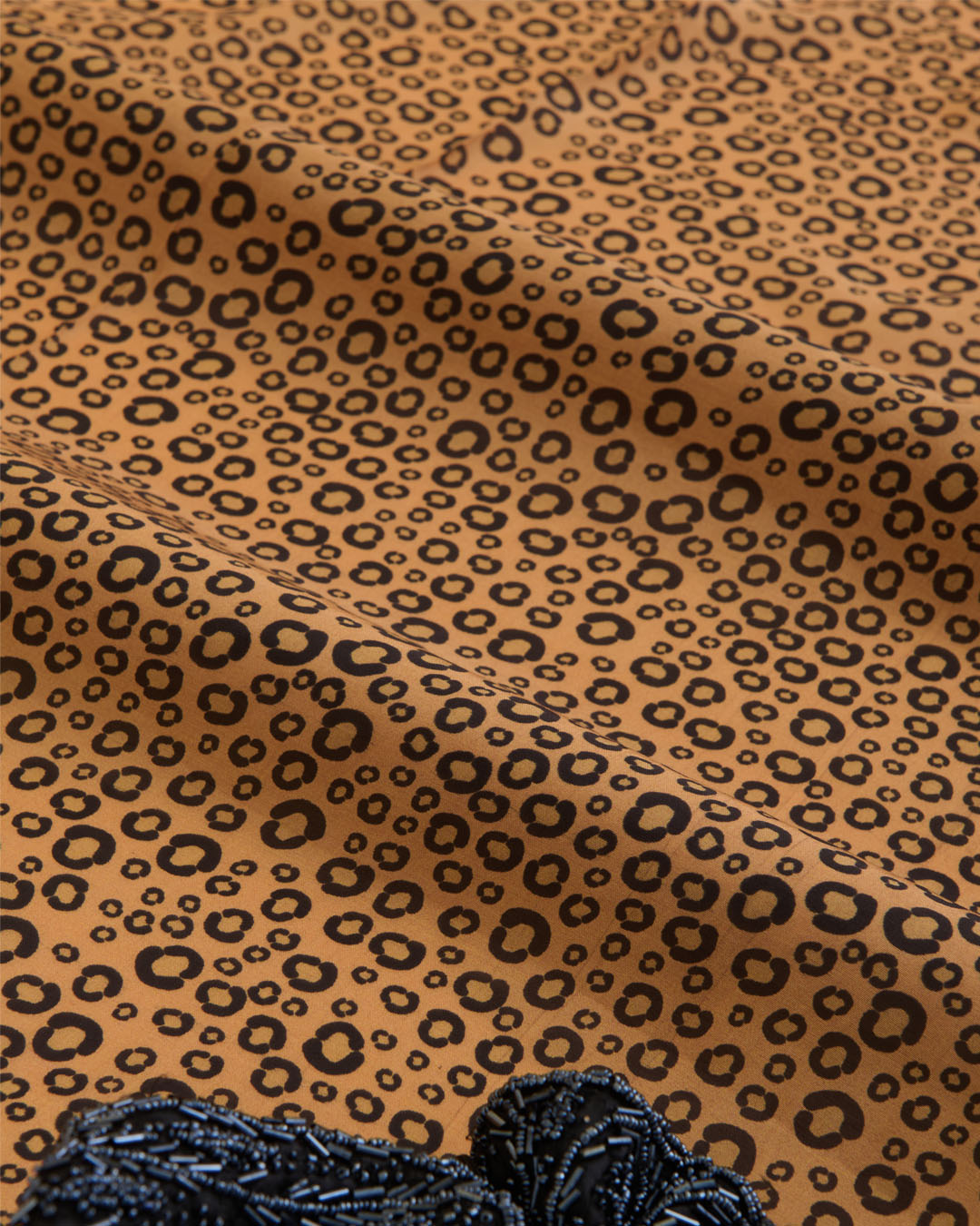 Malai Cotton Digital Animal Printed Fabric Ochre Yellow