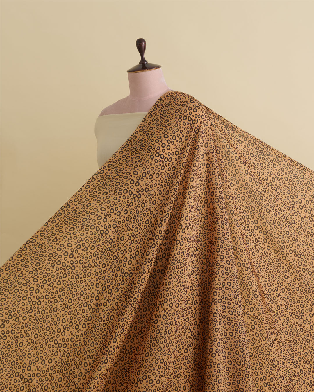 Malai Cotton Digital Animal Printed Fabric Ochre Yellow