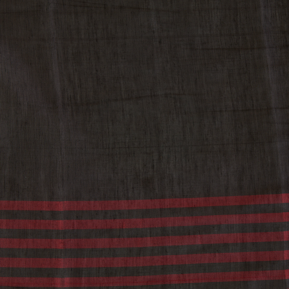 Red Black Muga Tissue Multi Zari Patta Fabric