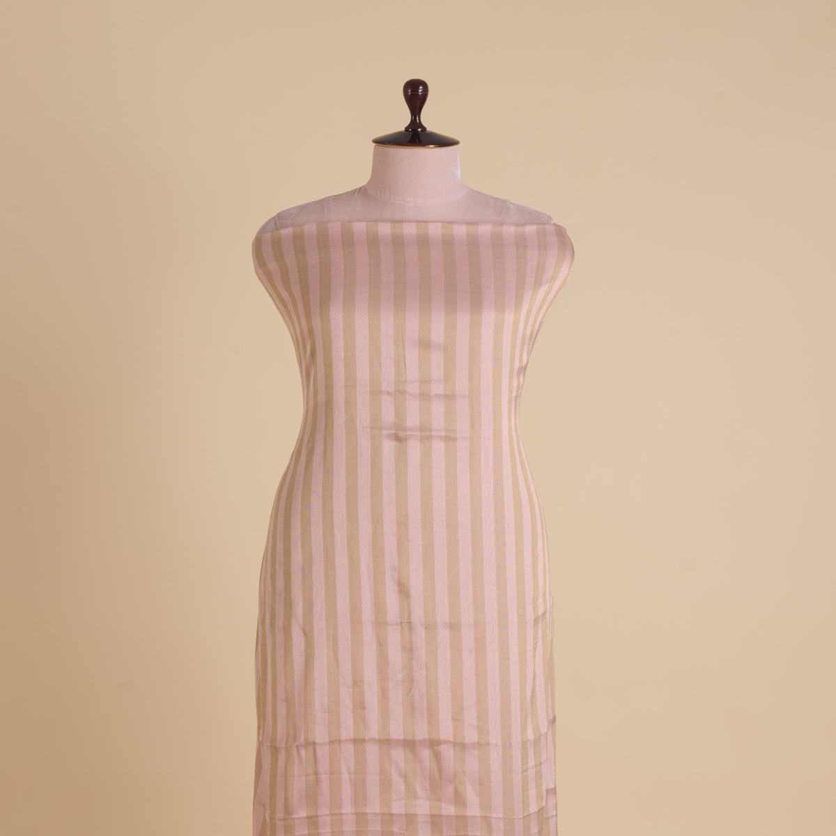 Pink Gold Muga Tissue Handloom Fabric