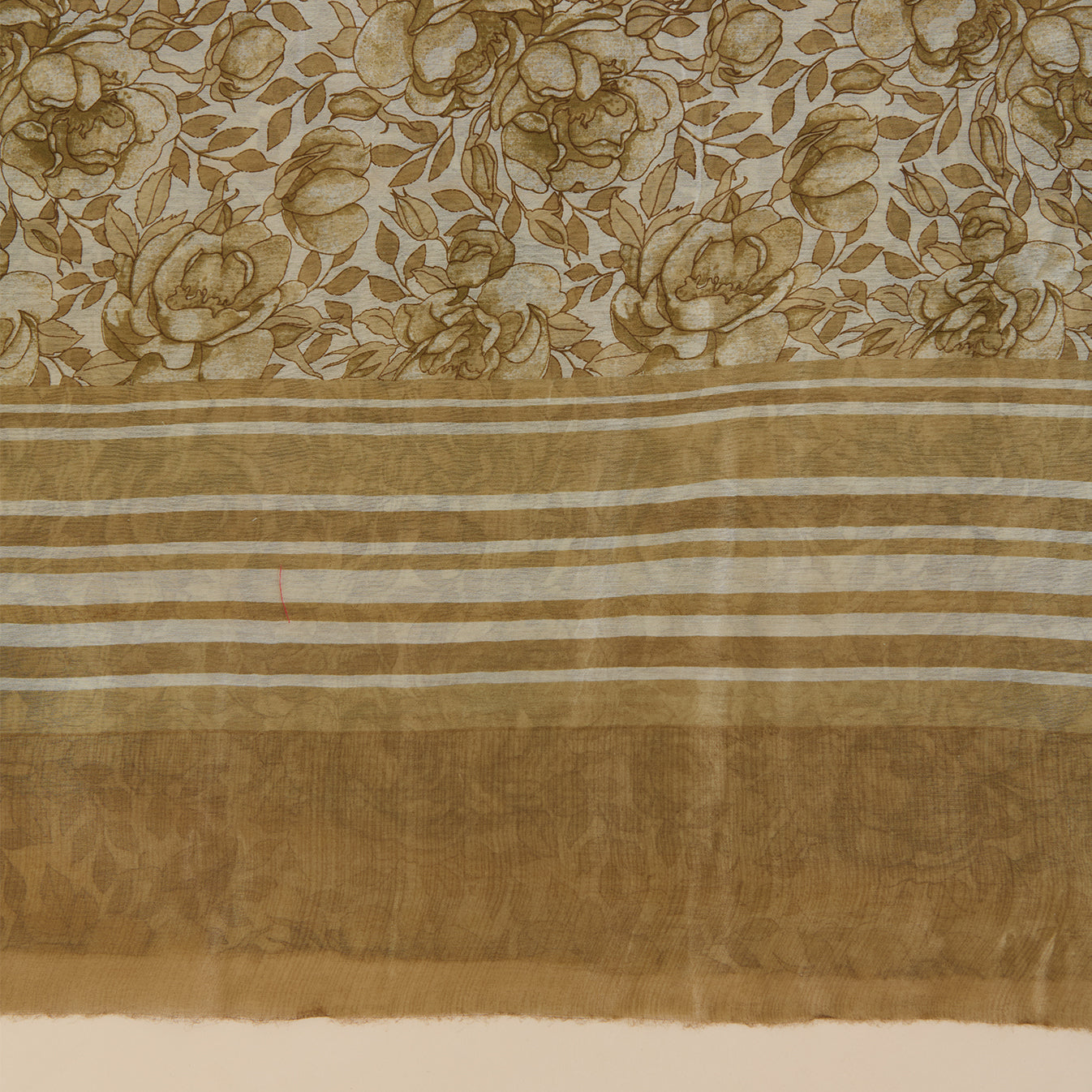 Beige Maheshwari Printed Kurta with Dupatta & Shantoon Bottom