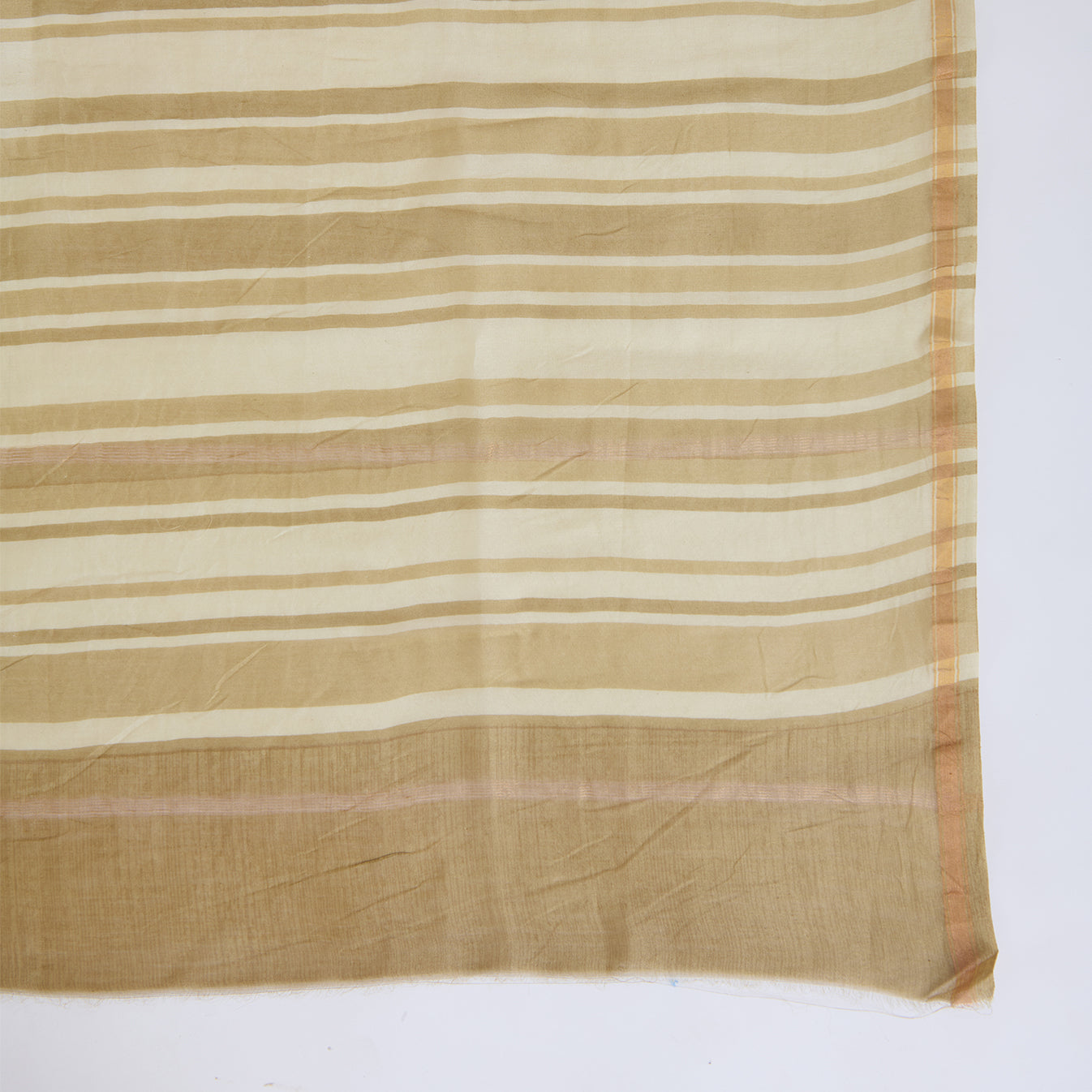 Beige Maheshwari Printed Kurta with Dupatta & Shantoon Bottom