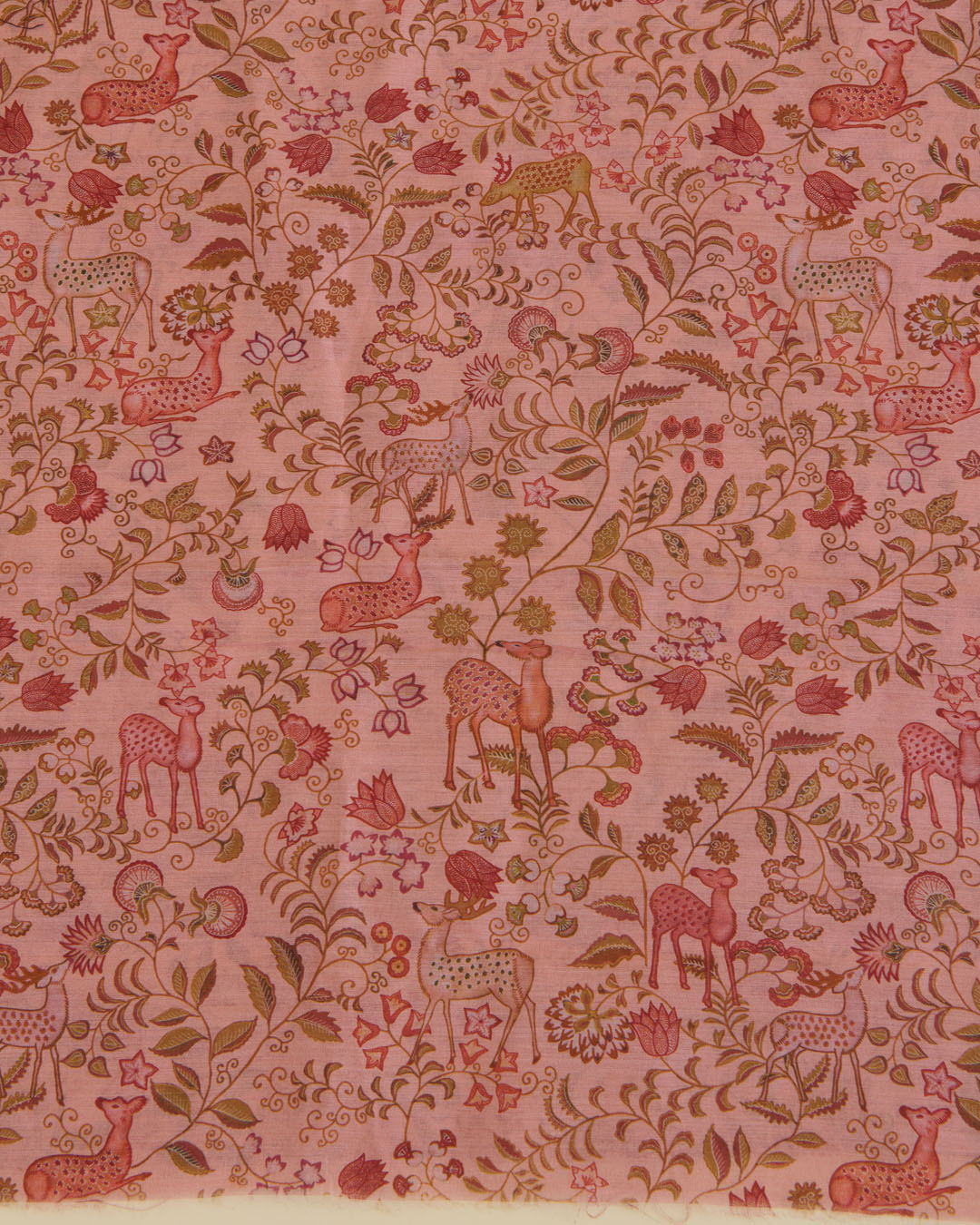 Munga Tussar Digital Printed Kurta Set with Dupatta & Silk Bottom Peach