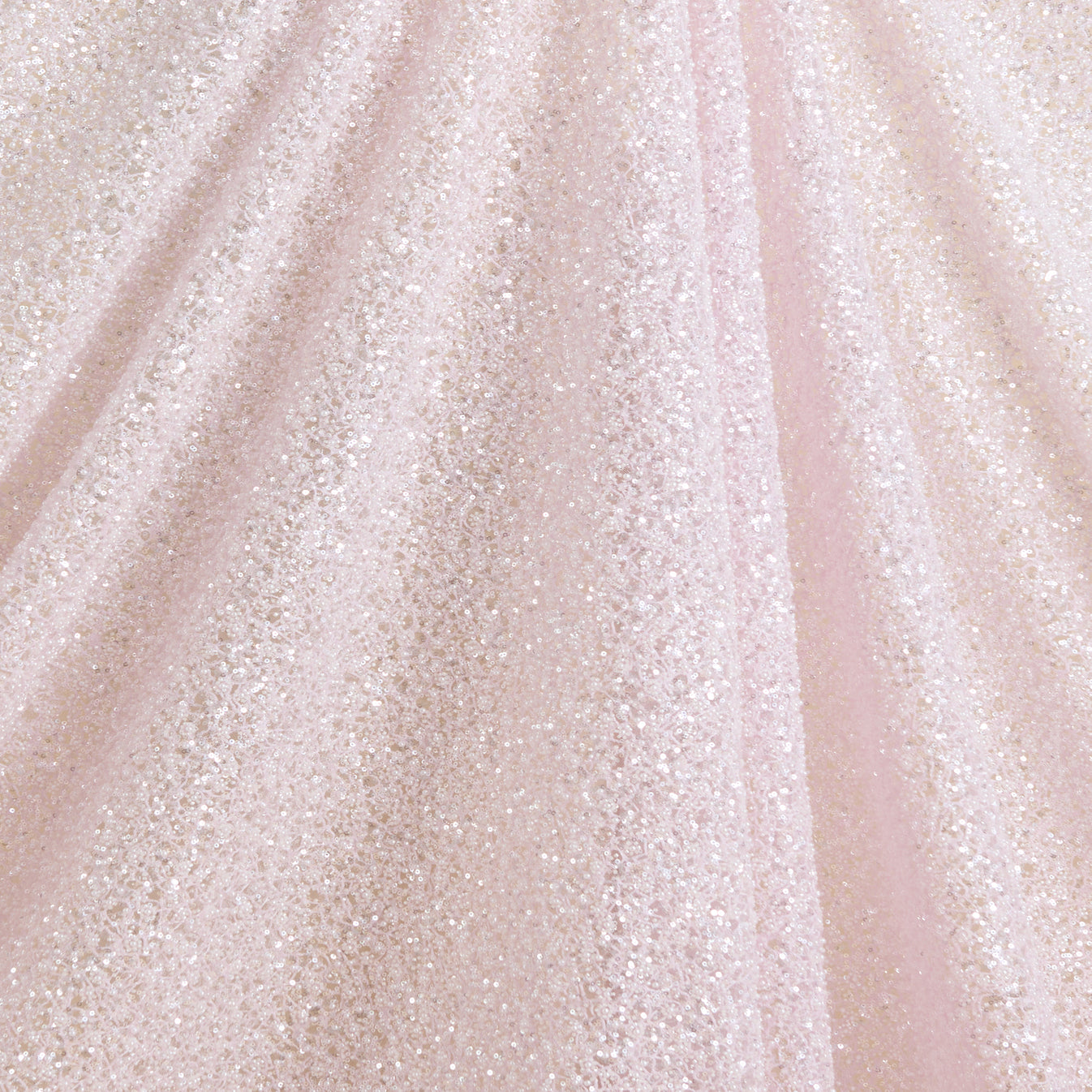 Pink Net Cut Work Sequin Cutdana Pearl Embroidery Jaal Fabric