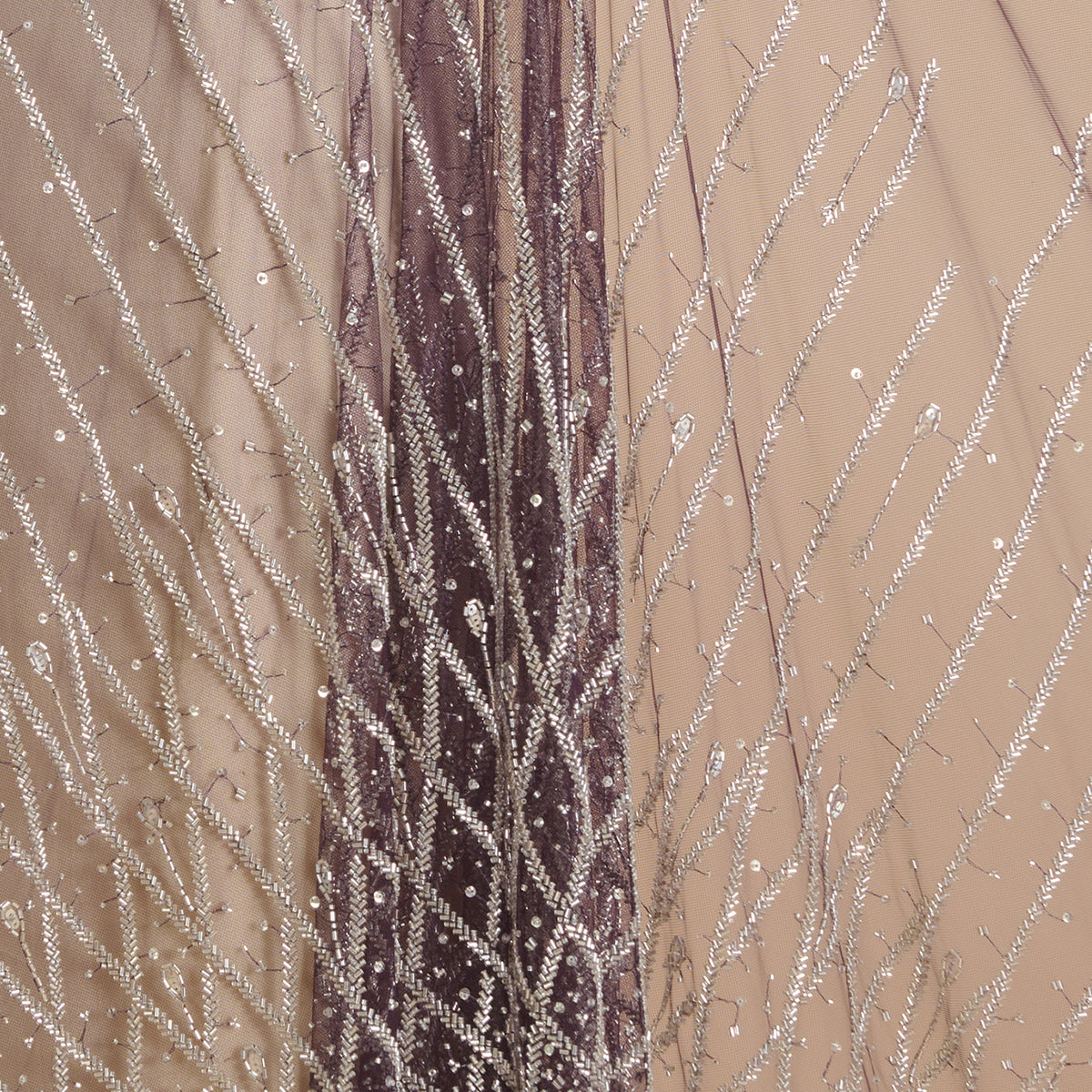 Wine Net Cutdana Sequin Daman Work Fabric