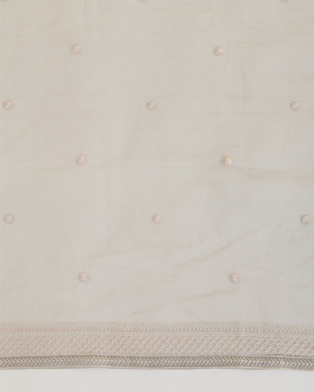 Mouse Organza Dupatta with Resham & Water Sequin Buta Embroidery