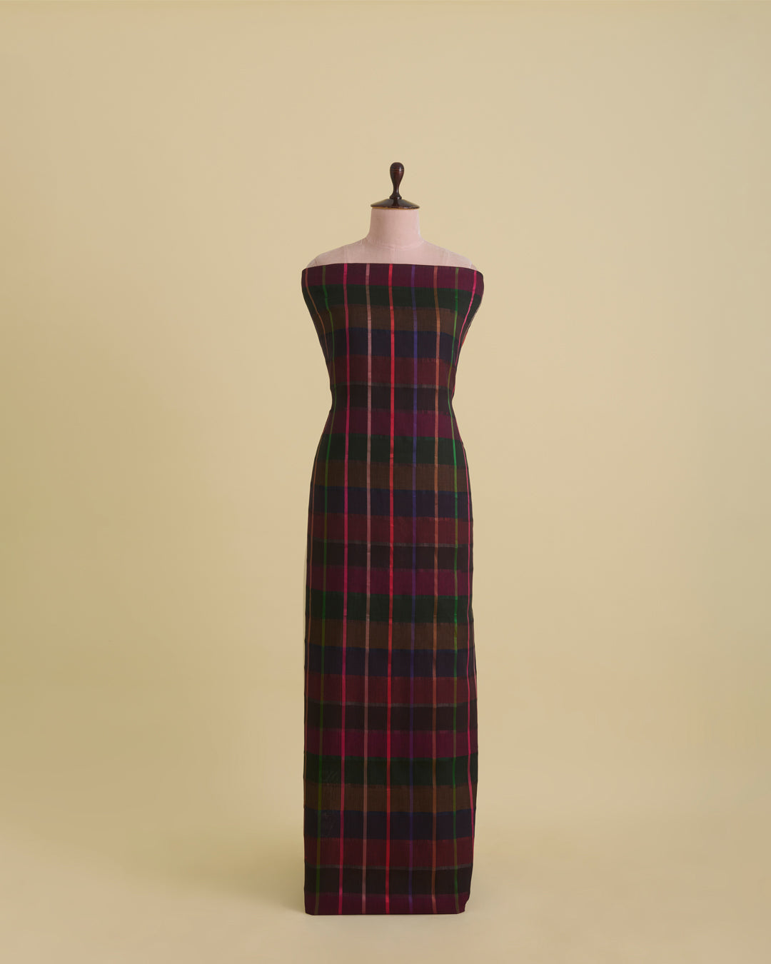 Pashmina Multi Checks Fabric – Multi Colour