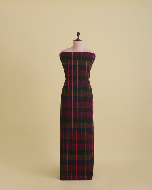 Pashmina Multi Checks Fabric – Multi Colour