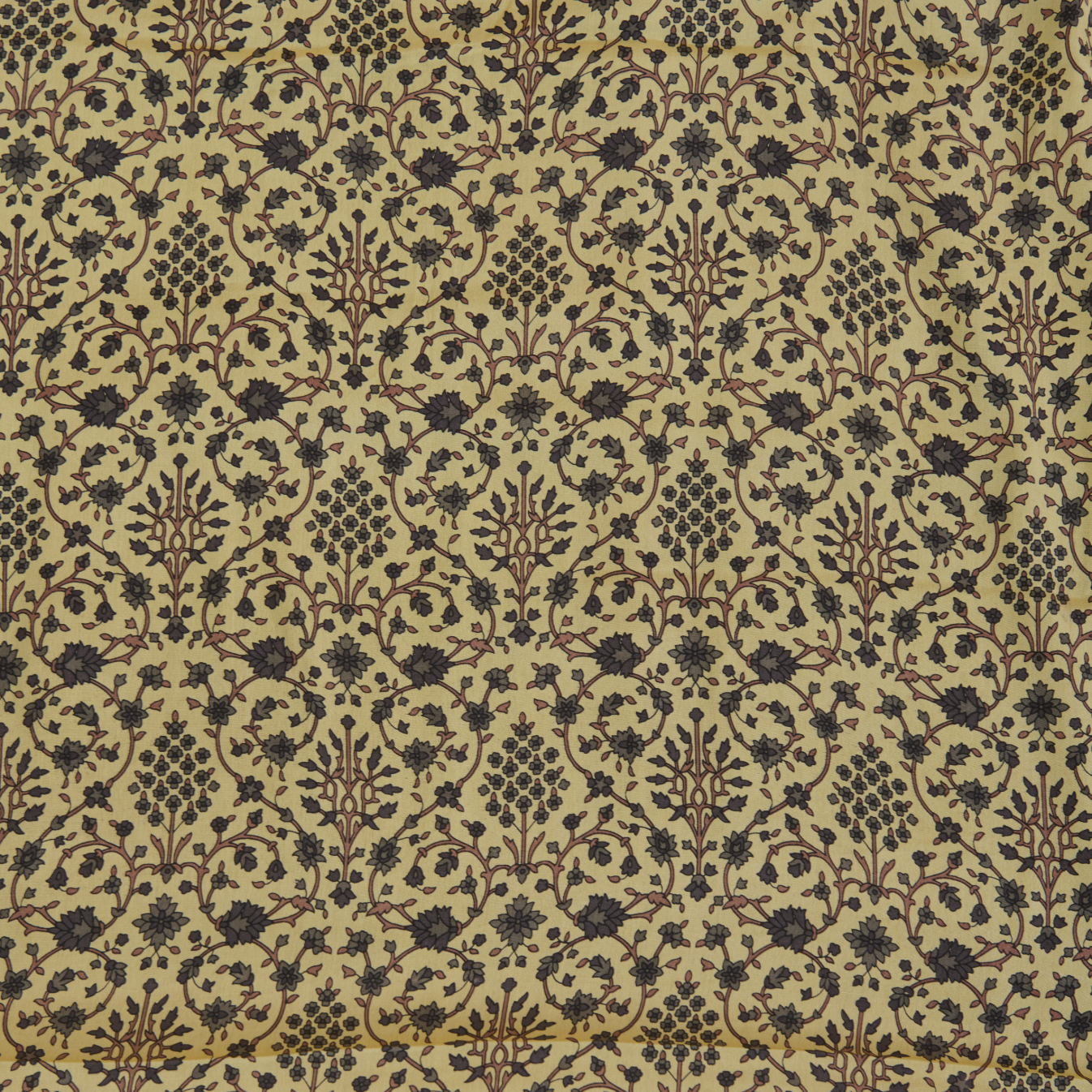 Beige & Grey Pure Crepe Printed Suit with Georgette Dupatta