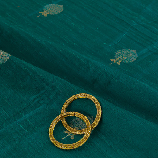 Rama Raw Silk Handloom Mina Butta Fabric