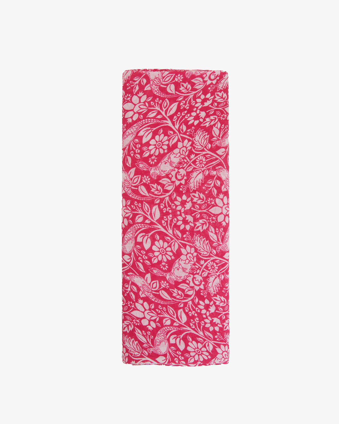 Hot Pink Silk Chanderi Floral Jaal