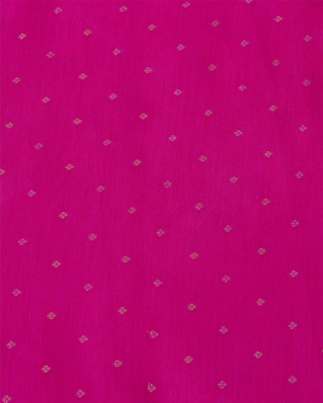 Hot Pink Spun Tussar G/S Zari Buta Woven Fabric