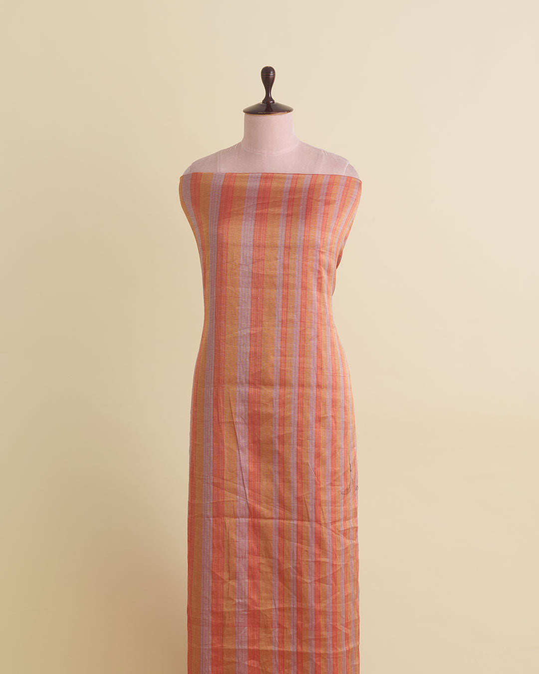 Multicolor Silk Tissue Multi Patta Fabric