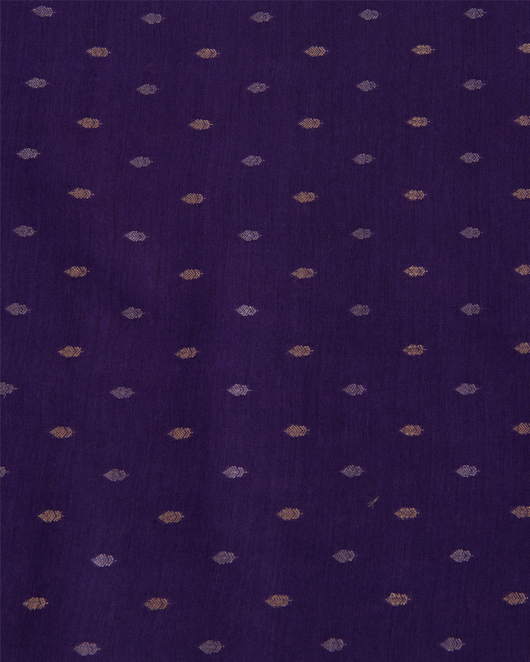 Purple Spun Tussar G/S Zari Buta Woven Fabric