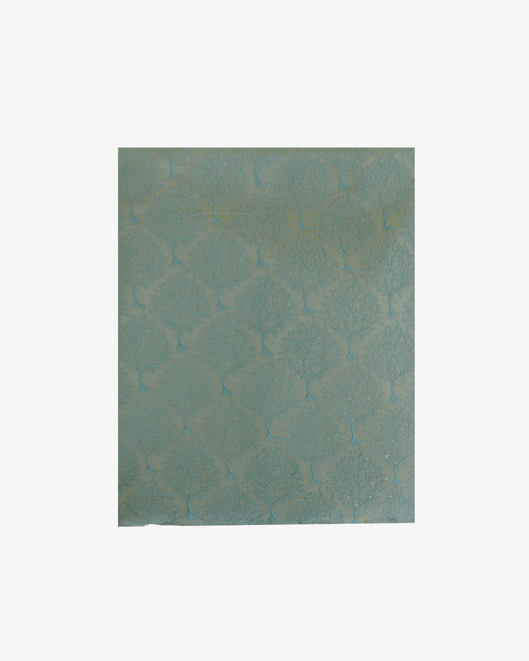 Sea Green Semi Organza Tissue Lucknowi Buta with Sequins