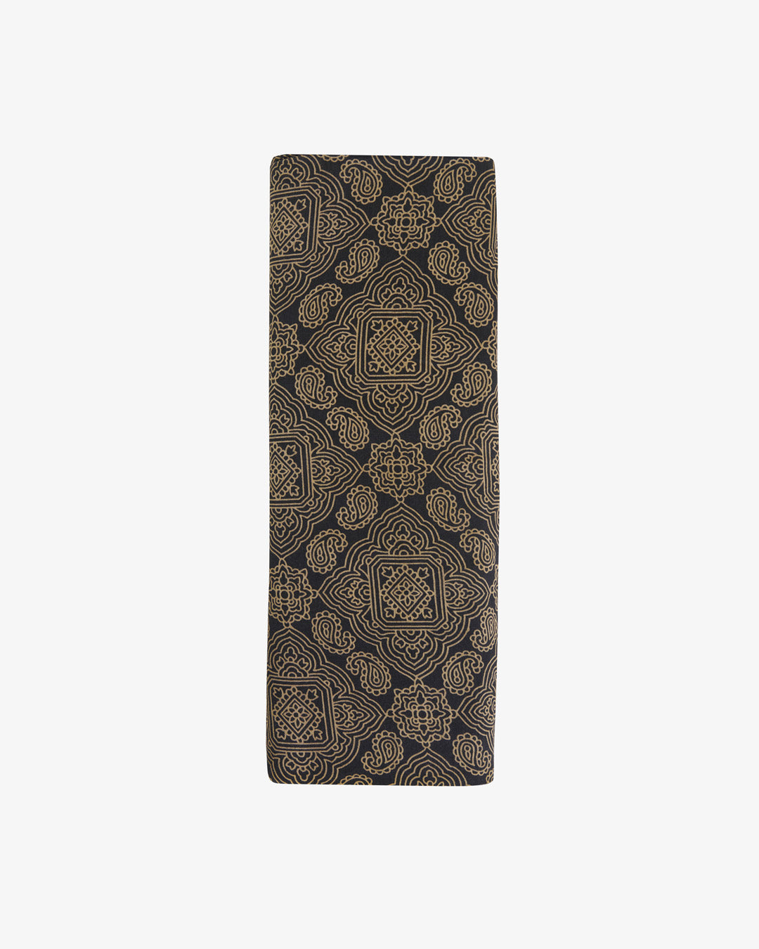 Spun Tussar Geometric Buta Printed Fabric – Black