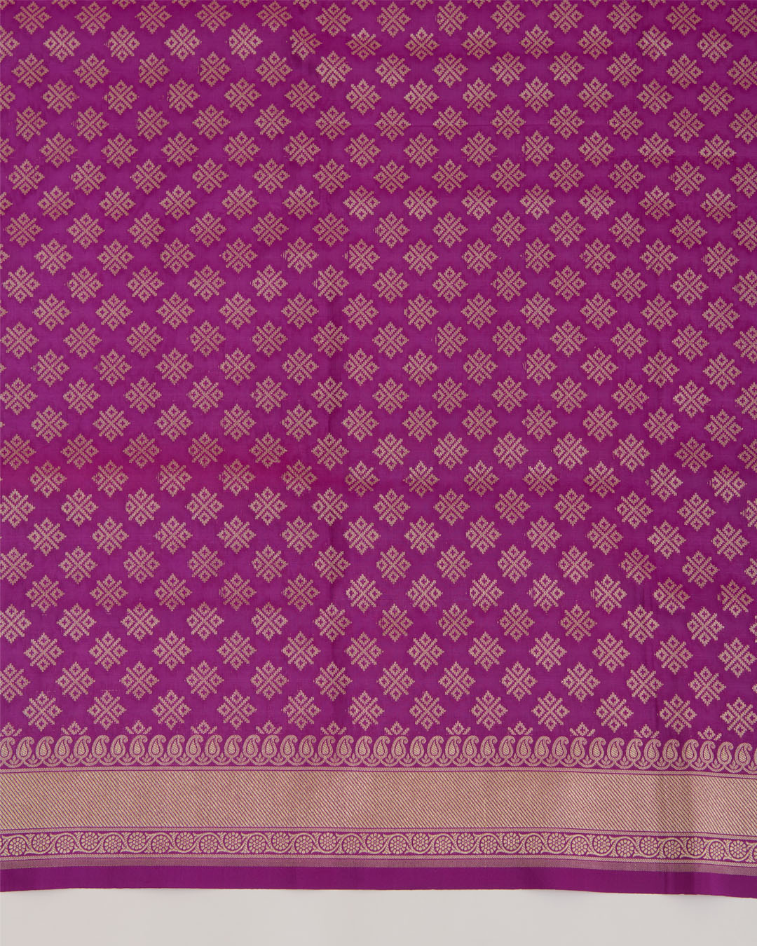 Purple Silk Handwoven Gold Buta Dupatta
